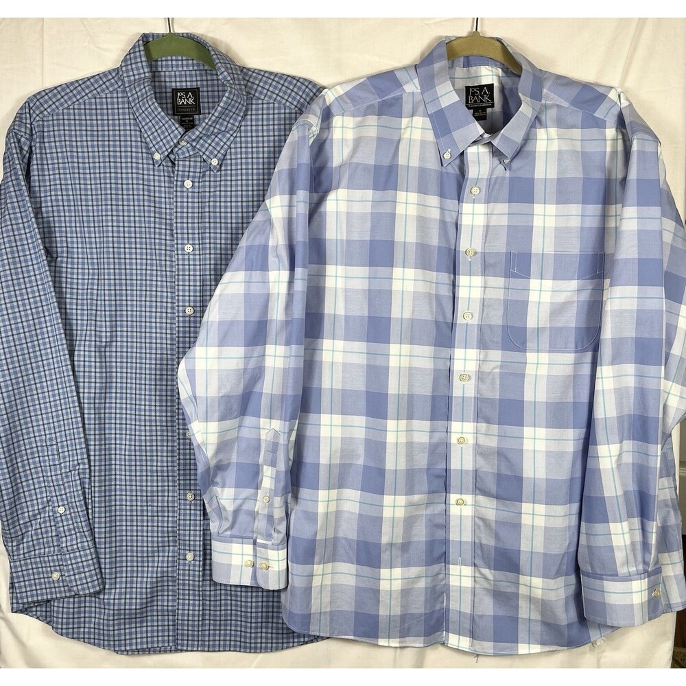 Joseph A. Bank Travellers Collection L/S Button Shirts Bundle Of 2 Blue Men’s XL